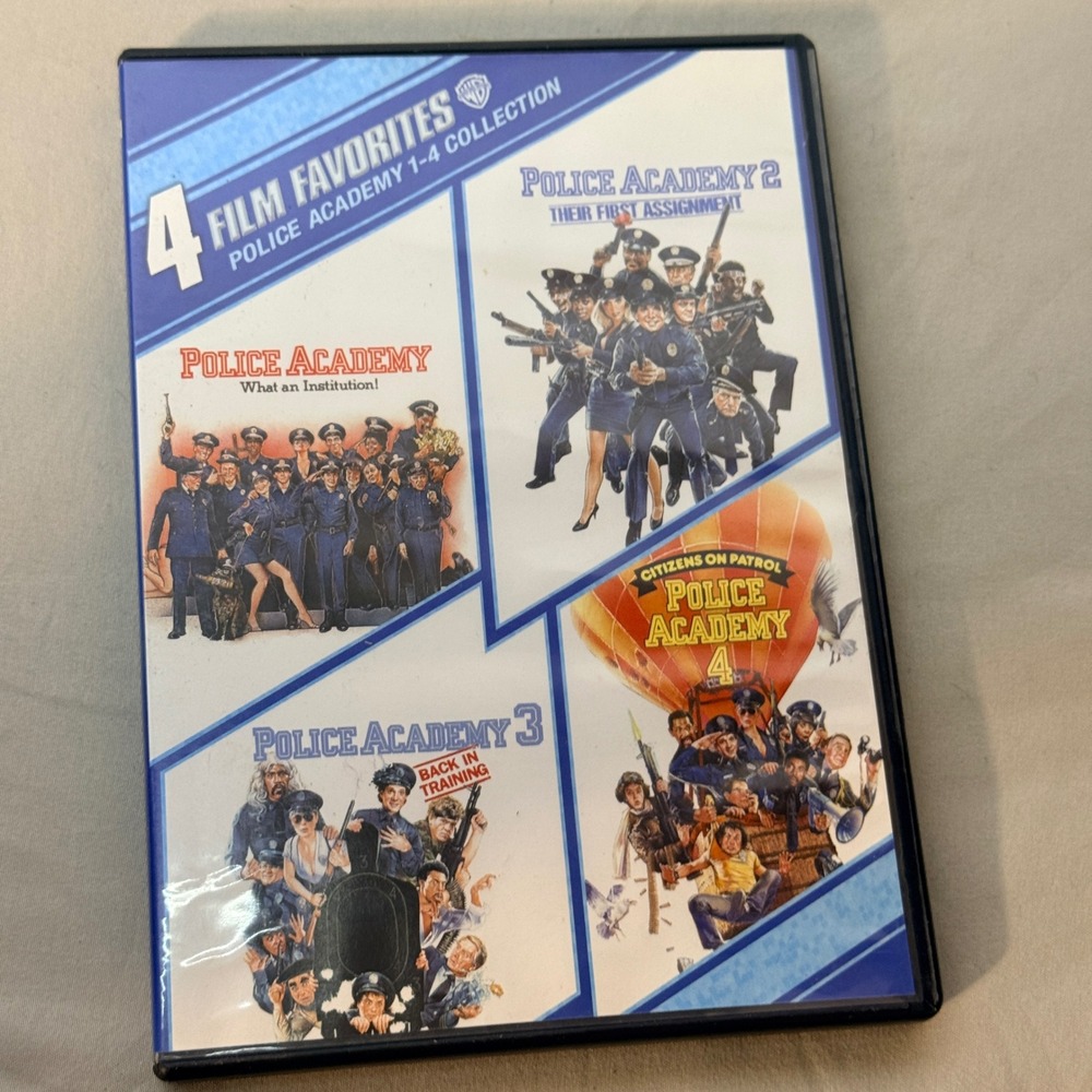 Warner Bros 4 Film Favorites Police Academy 1-4 DVD Collection Widescreen Comedy